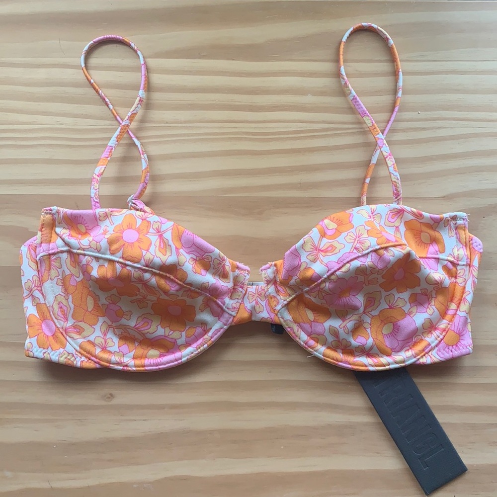 Retro pink and orange Triangl bikini